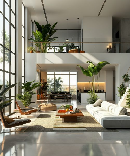 Modern Interior Living Space with Natural Touches